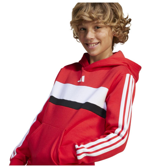 Adidas Παιδικό φούτερ Essentials Tiberio 3-Stripes Fleece Hoodie Adidas Παιδικό φούτερ Essentials Tiberio 3-Stripes Fleece Hoodie